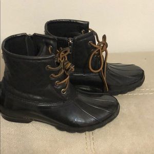 Steve Madden Short Black Snow/Rain Boots